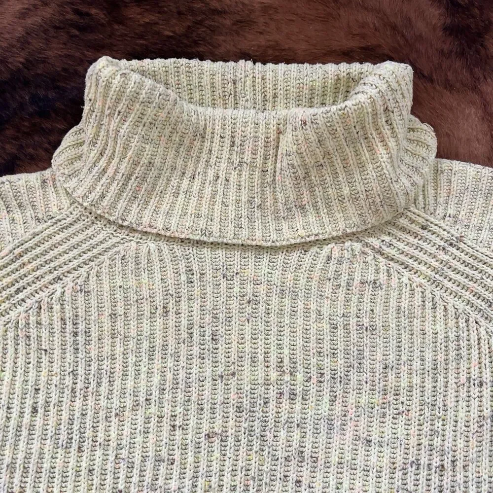 Free People XS Sweater Women's Chunky Knit Sassy Peach Oversized Cowl Neck